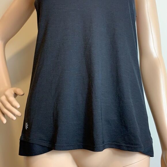 Athleta tank black sleeveless activewear top size S - Picture 4 of 10